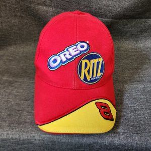 Winner's Circle Nascar Dale Earnhardt Jr 8 Red/Yellow Oreo Ritz Hat